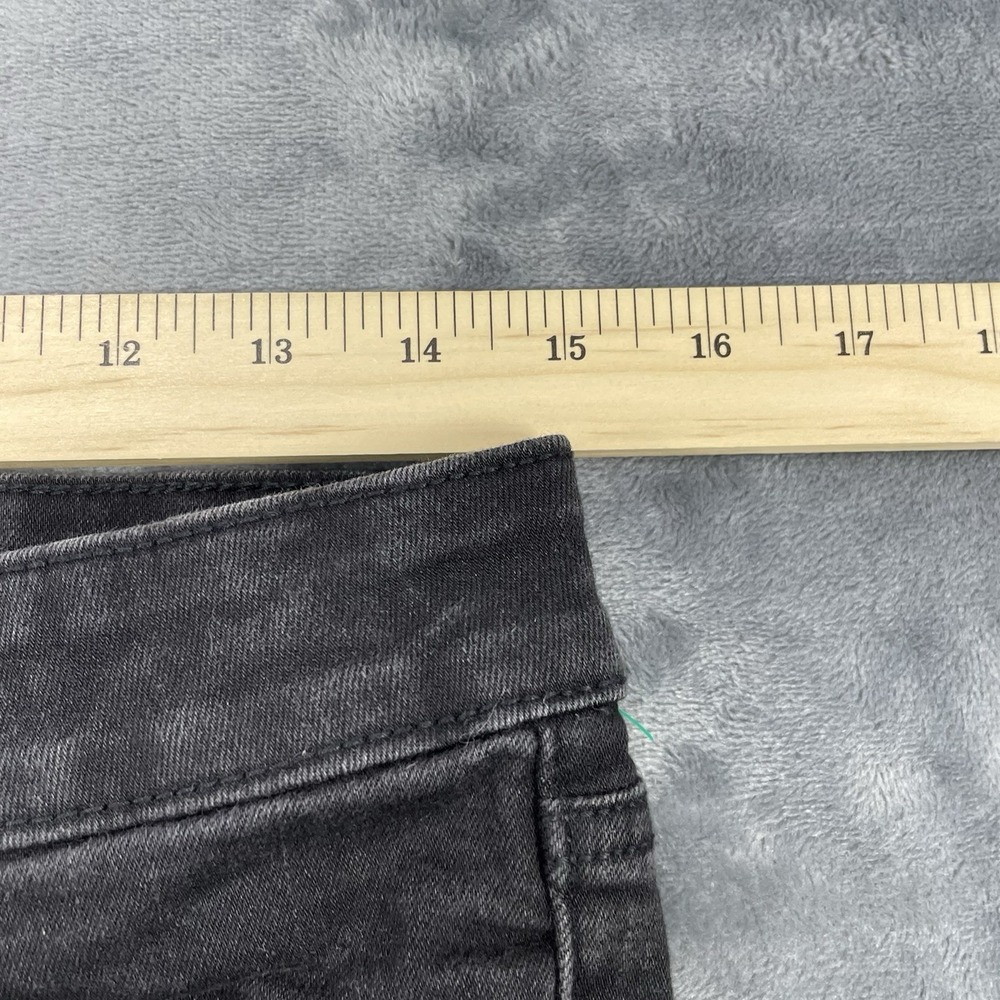 American Eagle Jeans Womens 8 Short Festival Flare Low Rise Black Button Fly - Picture 7 of 10
